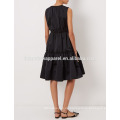 New Fashion Black Sleeveless Tiered Dress Herstellung Großhandel Mode Frauen Bekleidung (TA5271D)